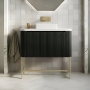 Orbit Linea Curve 900mm 1-Drawer Wall Hung Vanity Unit and Worktop with Basin