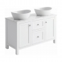 Orbit Harrogate Montpelier Vanity Unit with Worktop 1200mm Wide and Two Countertop Basin