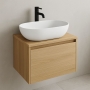 Orbit Neo Sit-On Countertop Basin 560mm Wide Matt White - 0 Tap Hole