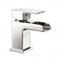 Orbit Neto Mini Mono Basin Mixer Tap with Push Button Waste - Chrome