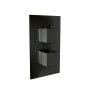 Orbit Noire Square Thermostatic Concealed Shower Valve Dual Handle - Matt Black