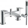 Orbit Reno Bath Shower Mixer Tap Pillar Mounted with Kit and Wall Bracket - Chrome