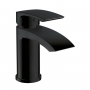 Orbit Reno Mono Basin Mixer Tap with Push Button Waste - Matt Black