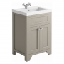 Orbit Harrogate Ripley Floor Standing 2-Door Vanity Unit with Basin 600mm Wide