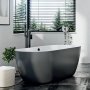 Orbit Riviera Noire Freestanding Bath 1655mm x 750mm - Matt Black Base