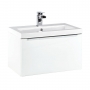 Orbit Supreme Wall Hung 1-Drawer Vanity Unit with Basin 600mm Wide - Gloss White