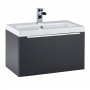 Orbit Supreme Wall Hung 1-Drawer Vanity Unit with Basin 600mm Wide - Graphite Grey