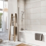 Orbit Thalia Inward Opening Bath Screen 900mm x 1500mm - 8mm Glass