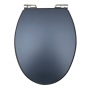 Orbit Vinyl Wrap MDF Soft Close Toilet Seat with Top Fix - Indigo Blue