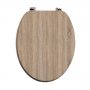 Orbit Vinyl Wrap MDF Soft Close Toilet Seat with Top Fix - Driftwood