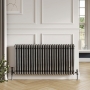 Orbit 3 Column Designer Horizontal Radiator 600mm H x 1010mm W - Raw Metal