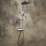 Orbit Vizion Square Thermostatic Bar Mixer Shower with Shower Kit and Fixed Head - Chrome