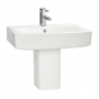 Orbit Vola Basin with Semi Pedestal 570mm Wide - 1 Tap Hole
