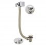 Orbit Square Bath Filler with Sprung Waste and Overflow - Chrome