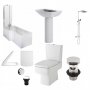Bliss Complete Bathroom Suite with 1700mm x 850mm LH L-Shaped Shower Bath