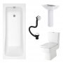 Bliss Complete Bathroom Suite with 1700mm x 700mm Single Ended Bath