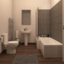 Ivo Modern Complete Bathroom Suite with L-Shaped Bath 1700mm - Left Handed