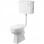 Nuie Carlton Low Level Toilet with Lever Cistern and Flushpipe Excluding Seat