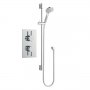 Nuie Rectangular Twin Valve Concealed Mixer Shower with Slider Rail Kit