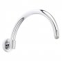 Hudson Reed Curved Wall Mounted Shower Arm 343mm Length - Chrome
