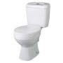Nuie Melbourne Close Coupled Toilet with Push Button Cistern - Standard Seat