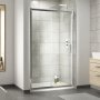 Nuie Pacific Sliding Shower Door 1100mm Wide - 6mm Glass