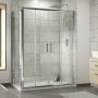 Nuie Pacific Double Sliding Door Rectangular Shower Enclosure - 6mm Glass