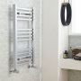 Level Square Bar Heated Ladder Towel Rail