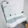 Prestige Adapt P-Shaped Shower Bath 1700mm x 700mm/850mm Left Handed