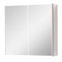 Prestige Arc 2-Door Mirror Bathroom Cabinet 600mm H x 600mm W - Matt Cashmere