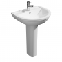 Prestige Bijoux Basin with Full Pedestal 550mm Wide - 1 Tap Hole