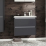 Prestige City 600mm 2-Drawer Wall Hung Vanity Unit