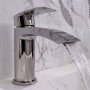 Prestige Curve Mini Mono Basin Mixer Tap with Clicker Waste - Chrome