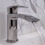 Prestige Curve Mini Mono Basin Mixer Tap with Clicker Waste - Chrome
