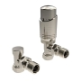 Prestige Design Twin Pack Angled TRV - Brushed Nickel