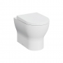 Prestige Eklipse Round Rimless Back to Wall Toilet - Soft Close Seat