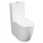 Prestige Genoa Round Comfort Height Close Coupled Toilet with Push Button Cistern - Premium Soft Close Seat
