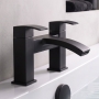 Prestige Fiuto Nero Bath Filler Tap Pillar Mounted - Black