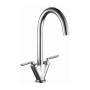 Prestige Mono Kitchen Sink Mixer Tap Dual Handle - Polished Chrome