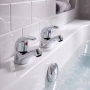 Prestige G4K Bath Taps Pair - Chrome