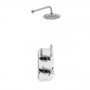 Prestige Klassique Option 2 Thermostatic Concealed Shower Valve with Fixed Shower Head and Arm - Chrome