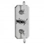 Prestige Klassique Thermostatic 2 Oultlet Concealed Shower Valve Triple Handle - Chrome