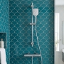 Prestige Kolt Thermostatic Round Bar Shower Valve with Shower Kit - Chrome
