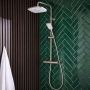 Prestige Kolt Thermostatic Bar Mixer Shower with Shower Kit and Fixed Head - Brushed Nickel