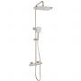 Prestige Kolt Thermostatic Bar Mixer Shower with Shower Kit and Fixed Head - Brushed Nickel