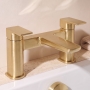 Prestige Kolt Bath Filler Tap Pillar Mounted - Brushed Brass