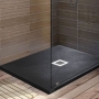Prestige Naturals Black Stone Effect Rectangular Shower Tray
