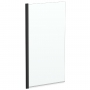 Prestige Nero Black Square Bath Screen 1400mm H x 780mm W - 6mm Glass