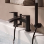 Prestige Nero Curve Bath Shower Mixer Tap with Shower Kit - Matt Black