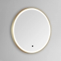 Prestige Ottone Round LED Bathroom Mirror with Touch Sensor 600mm Diameter - Brushed Brass
